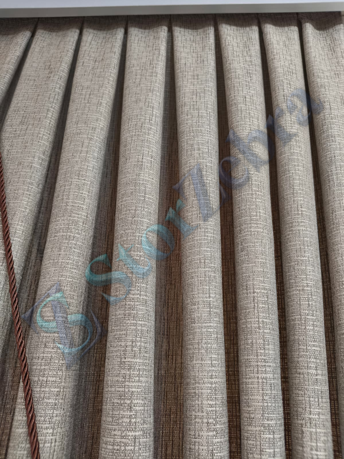 1. Kalite Dökümlü Bohem Sütlü Kahve Fon Perde Craft - Görsel 3