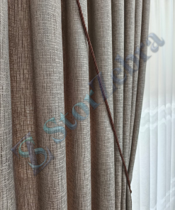 1. Kalite Dökümlü Bohem Sütlü Kahve Fon Perde Craft