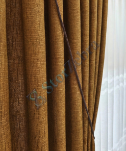 1. Kalite Dökümlü Bohem Sarı Fon Perde Craft