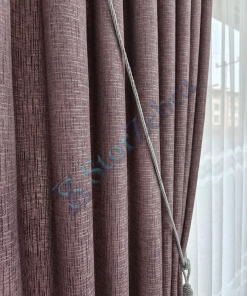 1. Kalite Dökümlü Bohem Gül Kurusu Fon Perde Craft