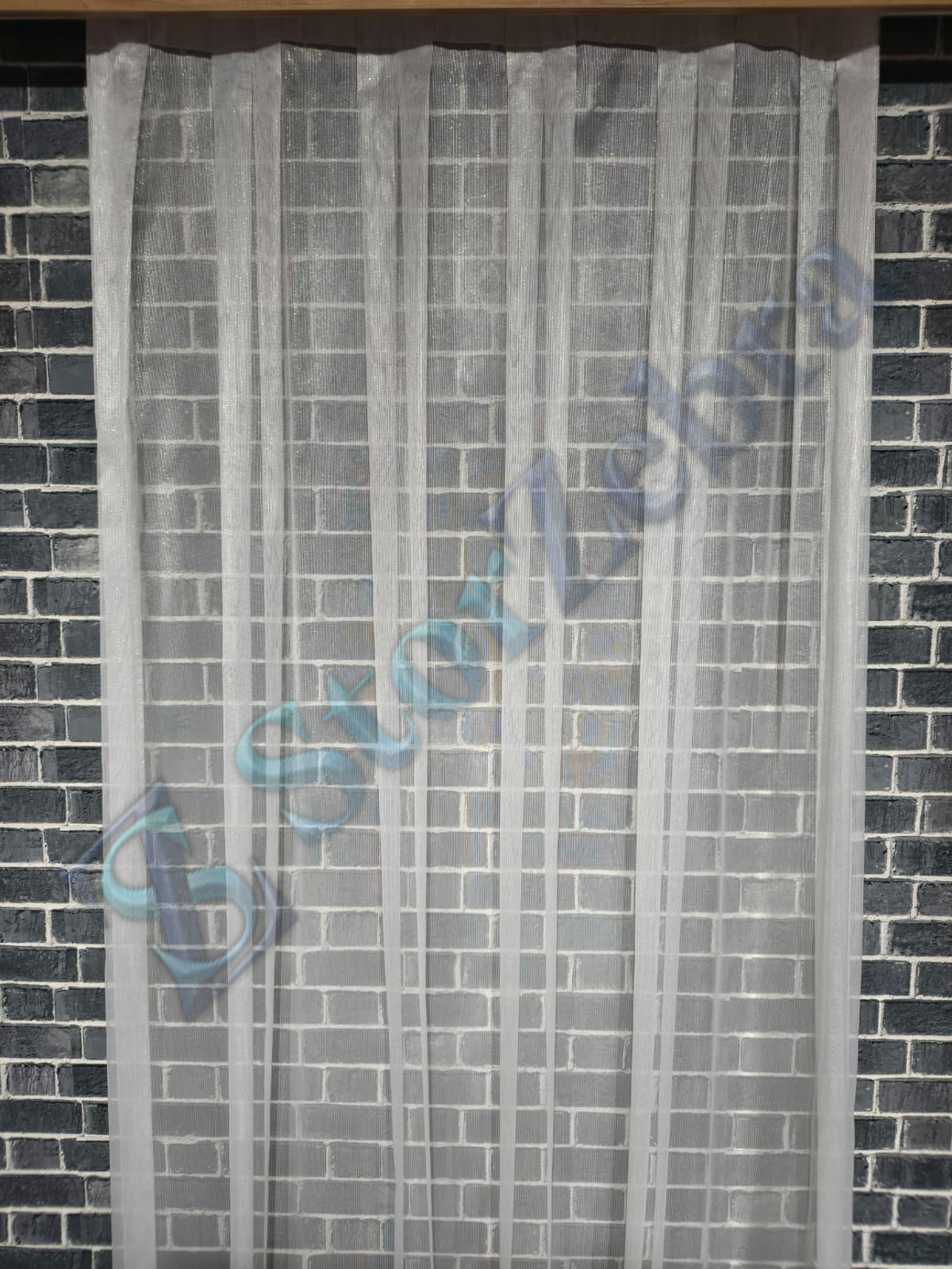 1. Kalite Ekonomik Simli Beyaz Tül Perde - Görsel 2