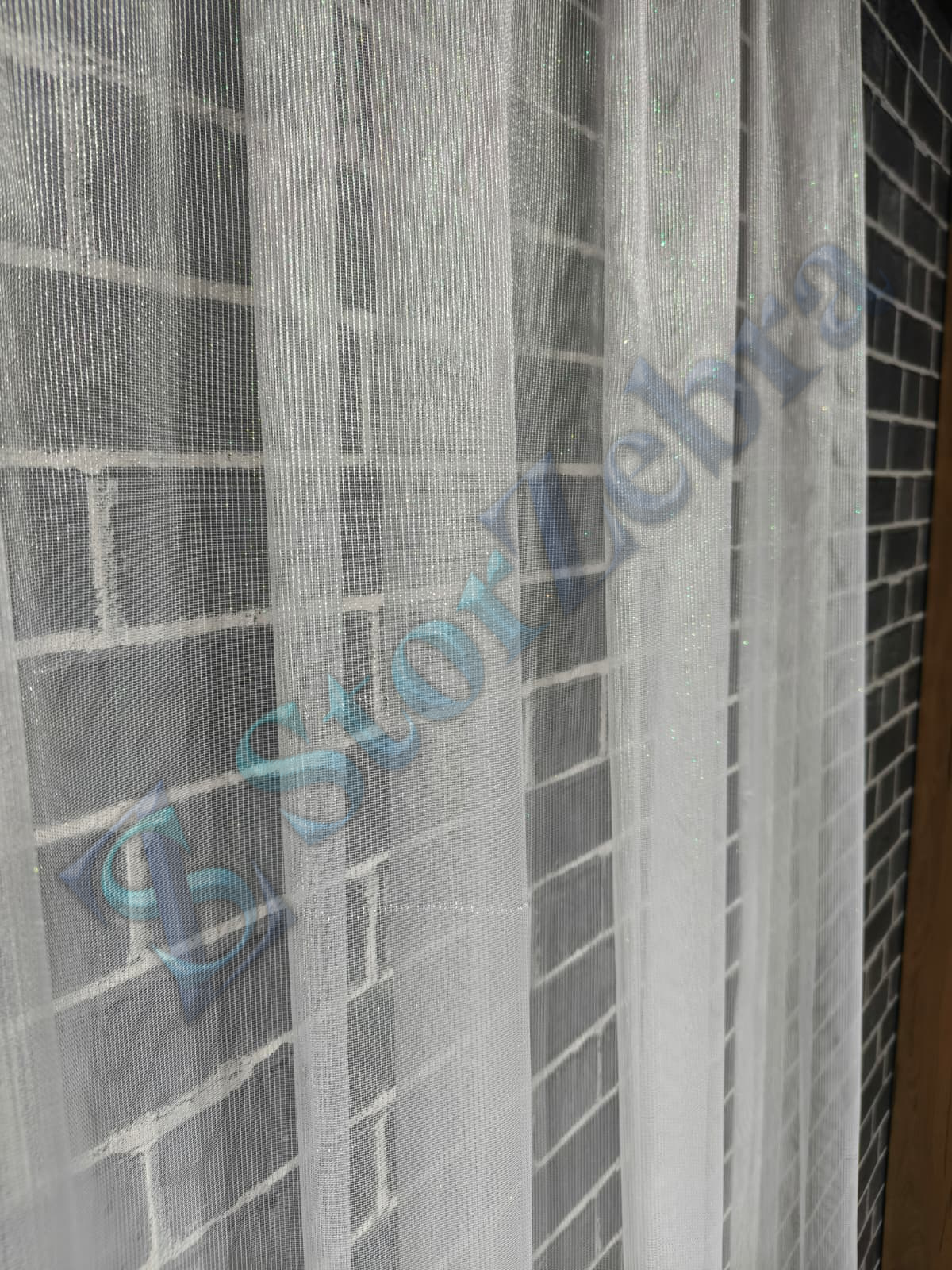 1. Kalite Ekonomik Simli Beyaz Tül Perde - Görsel 3