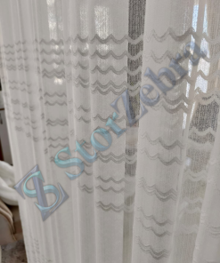 1. Kalite Orijinal Brilliant Dalgalı Desenli Tül Perde