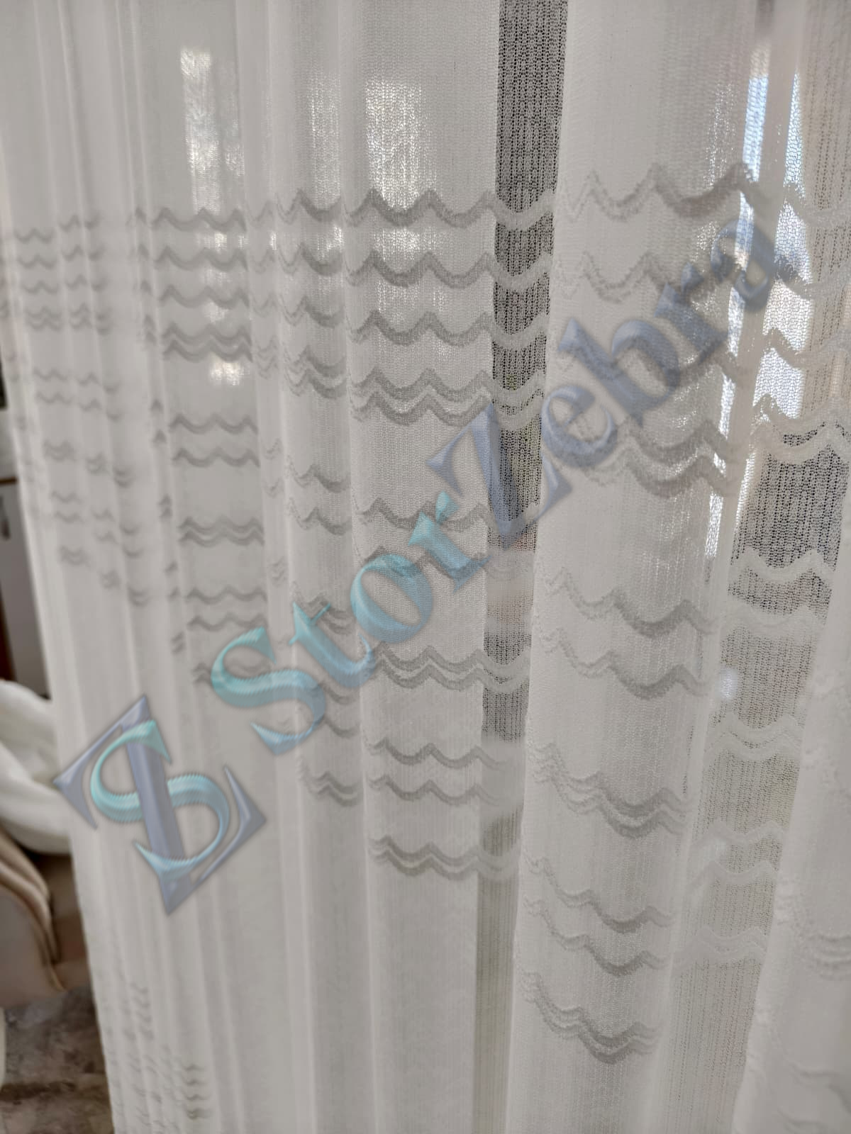 1. Kalite Orijinal Brilliant Dalgalı Desenli Tül Perde