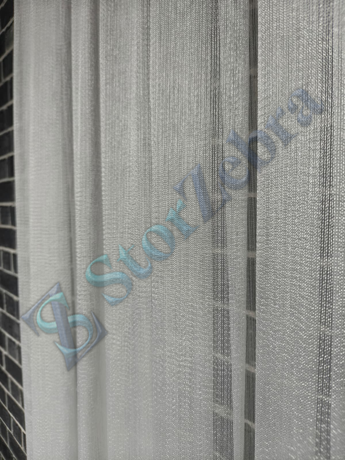 1. Kalite Yoğun Çizgili Tül Perde Kar600