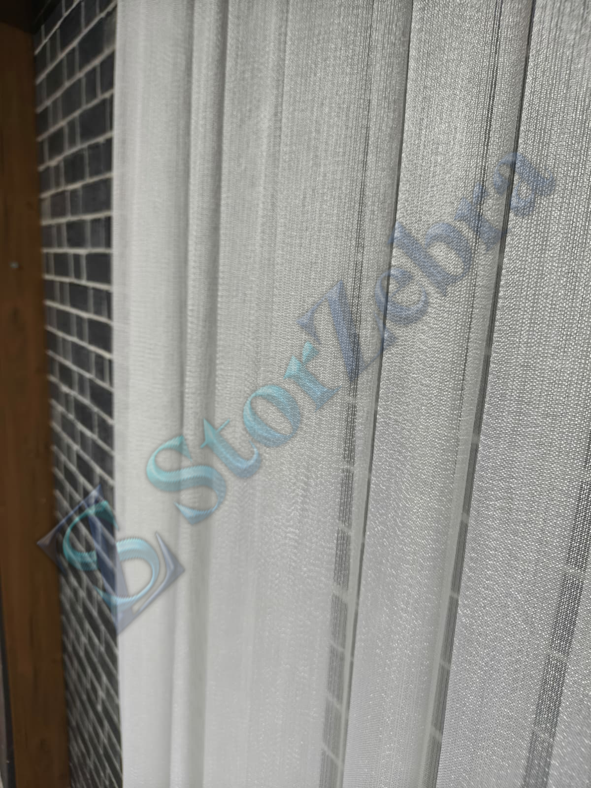 1. Kalite Yoğun Çizgili Tül Perde Kar600 - Görsel 4