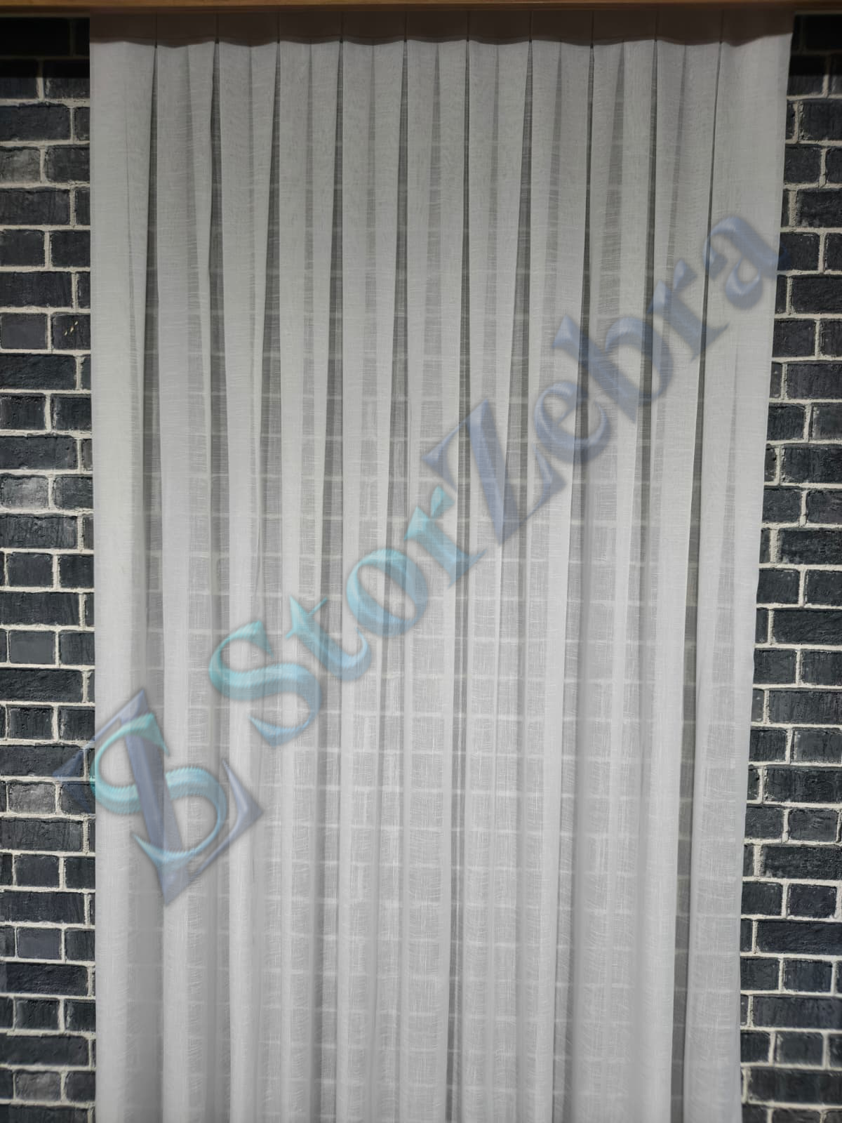 1. Kalite Ekonomik Beyaz Keten Tül Perde - Görsel 2