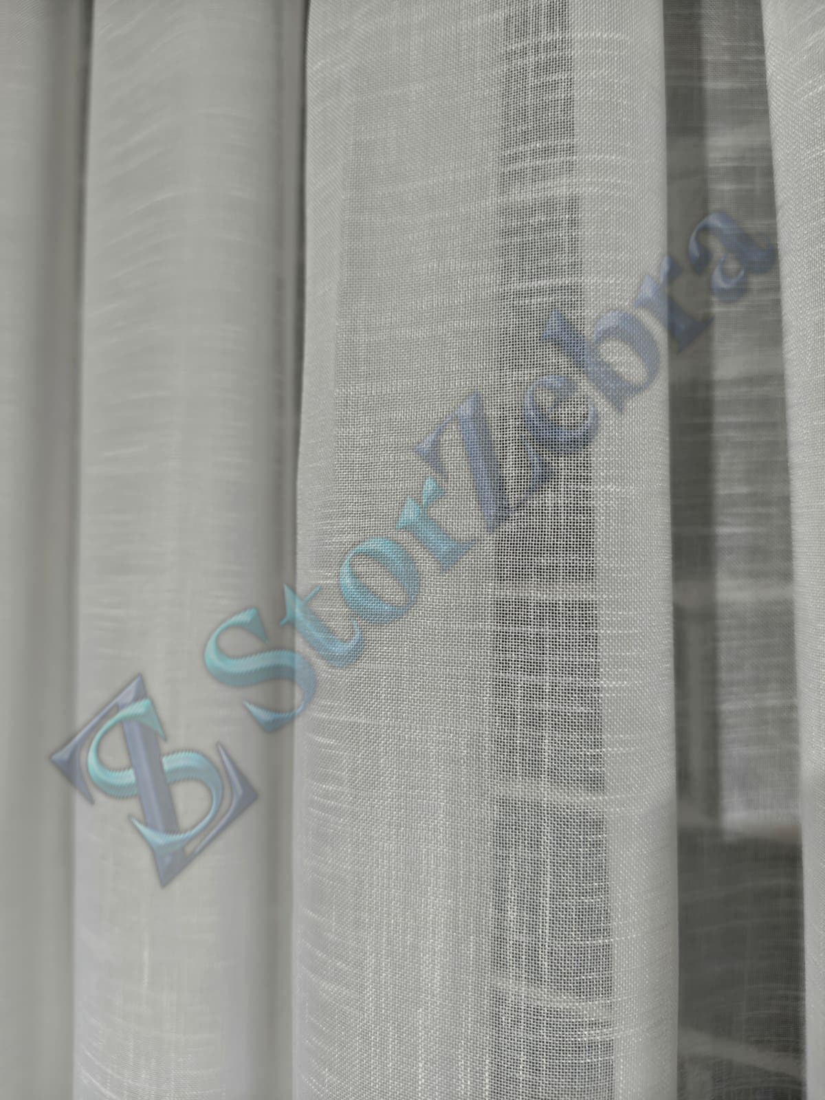 1. Kalite Ekonomik Beyaz Keten Tül Perde