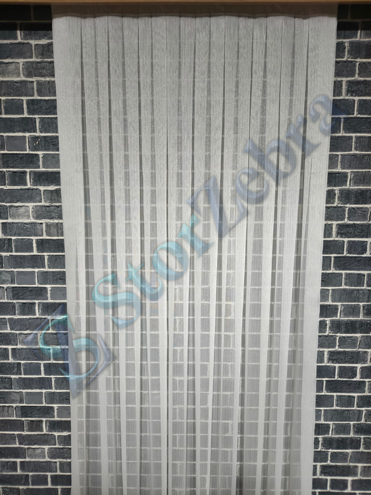 1. Kalite Simli Zarif Çizgili Tül Perde Panderas - Görsel 2