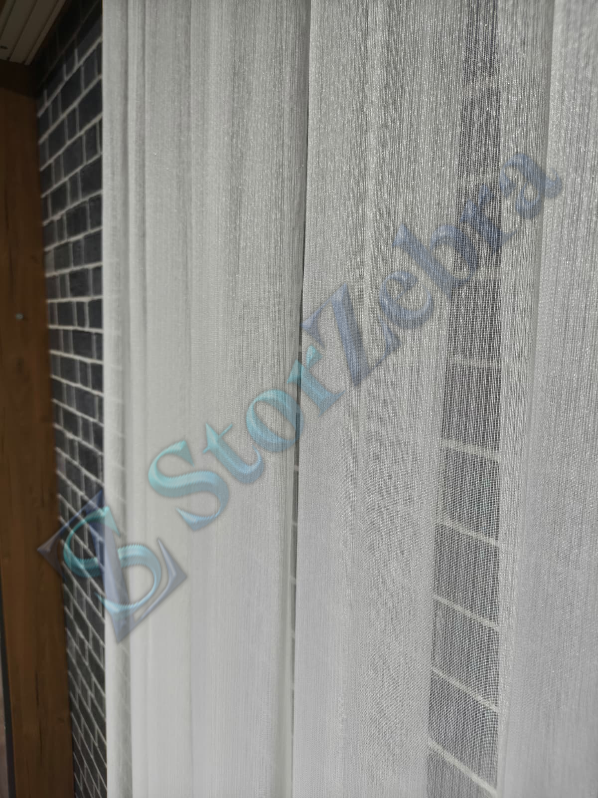 1. Kalite Simli Zarif Çizgili Tül Perde Panderas - Görsel 3