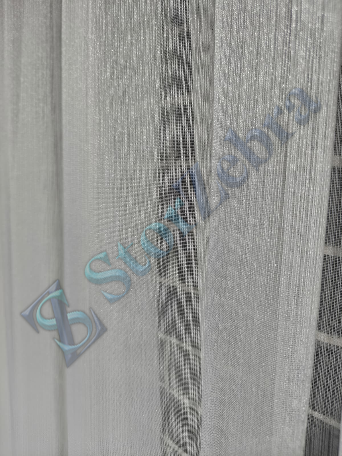 1. Kalite Simli Zarif Çizgili Tül Perde Panderas - Görsel 5